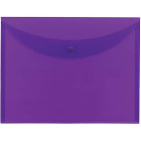 Pen2Paper Snap Closure Poly Envelopes File Wallet, Purple, 10PK PE3193840